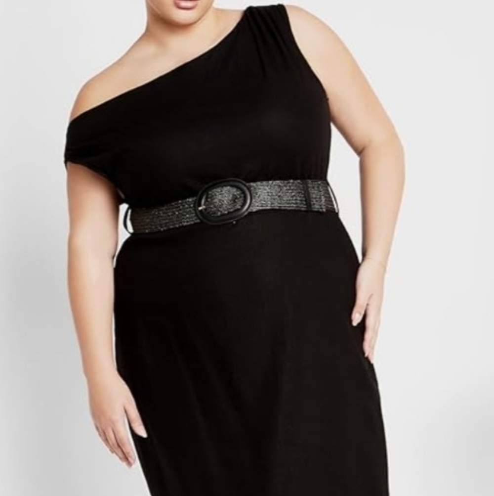 City Chic Millie Linen Maxi Dress – Size M/18, NWT